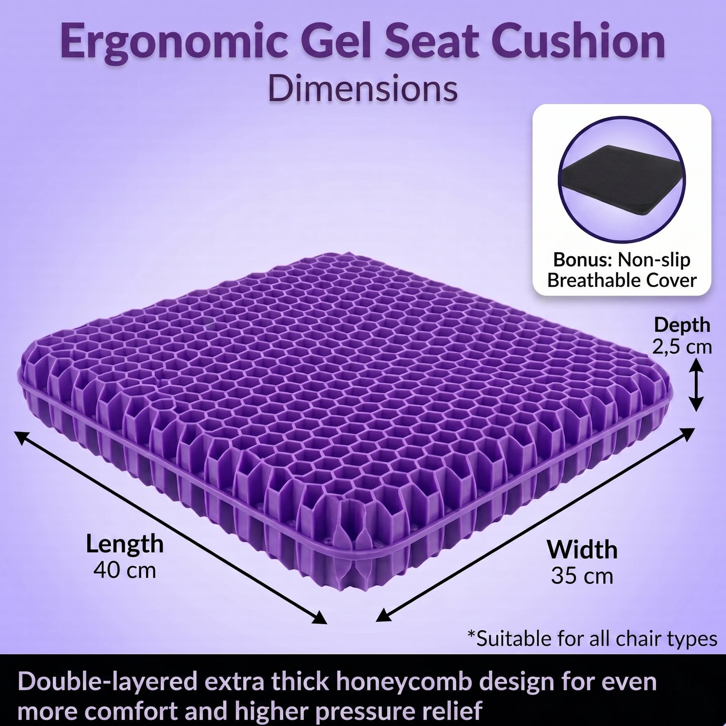 Ergonomisches Gel-Sitzkissen