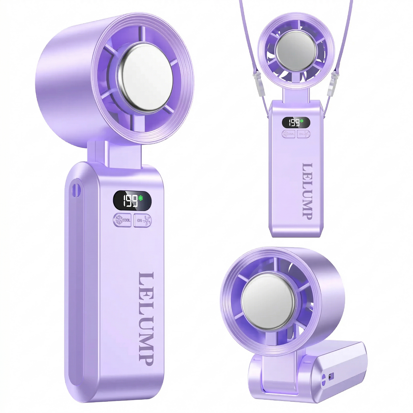 Portable Ice Fan: Instant Chill, Anywhere! 💨🔋 Adjustable Speeds, Long-lasting Power.